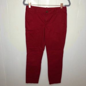 J crew Frankie red pants size 4